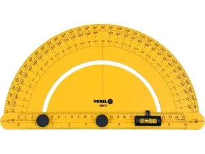 Protractor Vorel 18473, 250 mm length, metal/steel angle measuring tool