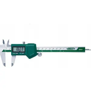 Caliper INSIZE 1118-200B digital 200 mm, IP67, ABS display, 3V battery, square beam, stainless roll