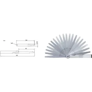 Feeler Gauge INSIZE MWSB 0.02–1.0 mm L=100 mm (model 4602-17)
