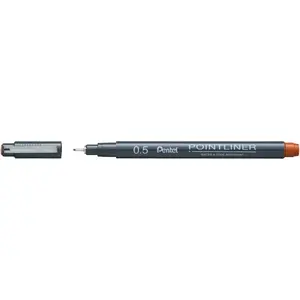 Pildspalva PENTEL S20P-5SG — stick tipa, smalks uzgaliņš, brūna tinte, 1 gab.