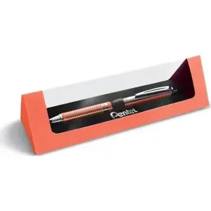 Ballpoint pen No name model TR1PGCPL — pink-gold barrel, blue ink