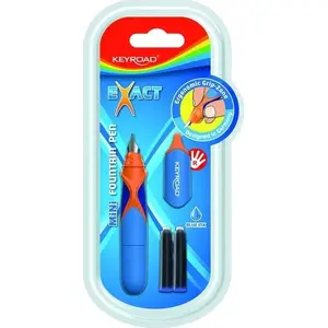Fountain pen Keyroad mini with 2 blue cartridges included, blister pack, assorted colors