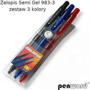 Gel Pens set Polsirhurt POLS1614 — 3 colors, ballpoint gel ink, pen set