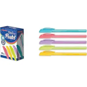 Ballpoint pen Penmate Flexi Trio Pastel — blue, pack of 50