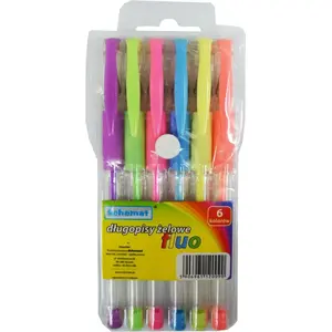 Gel pen SCHEMAT model SCHE0008 — fluorescent ink, 6 colors