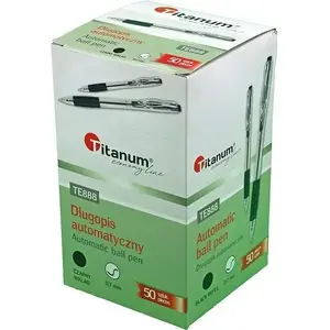 Ballpoint pen MG automatic with grip 0.7 mm black, pack of 50