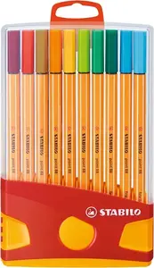Fineliner pildspalvas Stabilo Point 88 — Colorparade 20 krāsas, līnijas platums 0.4 mm