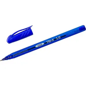 Ballpoint pen INTERDRUK TRI-X Color oil-based blue pack of 50