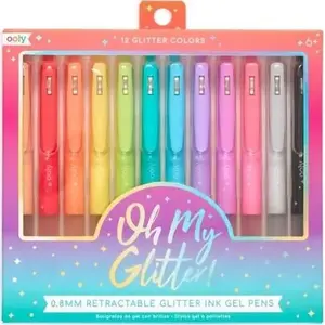 Gēla pildspalvas Ooly Oh My Glitter komplekts 12 gab. — mirdzošas gēla tintes