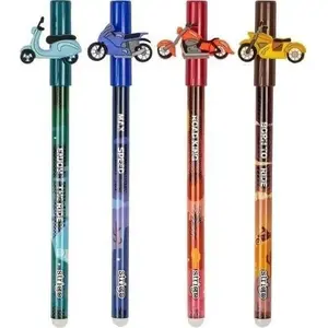 Ballpoint erasable pen Strigo Motocykl with cap — pack of 36