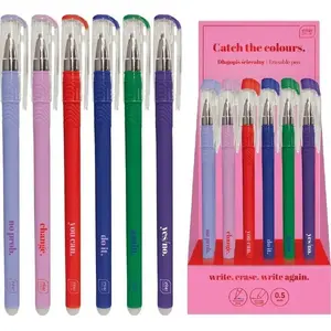 Erasable ballpoint pen set INTERDRUK Catch The Colour, pack of 36
