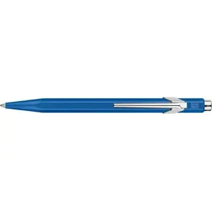 Шариковая ручка Caran d’Ache 849 Colormat-X M синяя — металлический корпус, средний наконечник