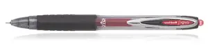 Izvelkama želejas pildspalva uni mitsubishi pencil Uni‑Ball Signo 10.1.0216 — sarkana tinte, melns/sarkans korpuss, nerūsējošā tērauda uzgalis