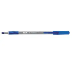 Ballpoint pen BIC Round Stic Exact Fine — blue ink, stick design, pack of 20