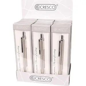 Ballpoint Pen Cresco Reporter stainless steel with case