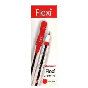 Penmate ballpoint pen Flexi — red ink, retractable, plastic body