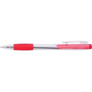 Ballpoint pen office products automatic, 0.7 mm tip, red ink