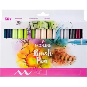 Otu marķieru komplekts Ecoline EcoLine — Additional 30 krāsas, uz ūdens bāzes