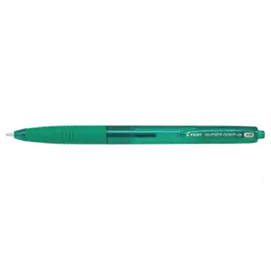 Ballpoint pen PILOT Super Grip G Retractable — green body, green ink, 1.6 mm tip
