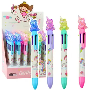 Multicolor Ballpoint Pen Lean 6 Colors Unicorn Figure 0.7 mm