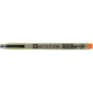 Линер BRUYNZEEL SAKURA Pigma Micron 01 — наконечник 0,25 мм, оранжевая тушь