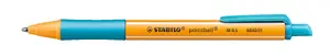 Clip-on retractable ballpoint pen Stabilo pointball Turquoise — turquoise ink, single piece