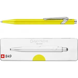Ballpoint pen Caran d'Ache 849 Pop Line Fluo M, yellow, boxed