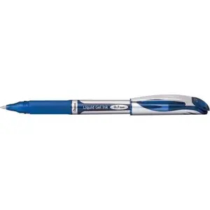 Ballpoint pen No name BL57 blue – refillable ink, metal tip, pocket clip