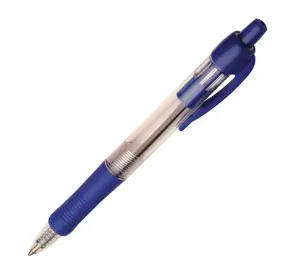 Ballpoint pen Q-Connect KF00268, blue ink, transparent blue plastic barrel, 1 pc