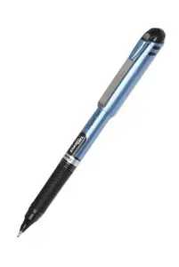 Капиллярная гелевая ручка Pentel EnerGel BLN15A — тонкий наконечник, черные чернила, черно-серебристый корпус