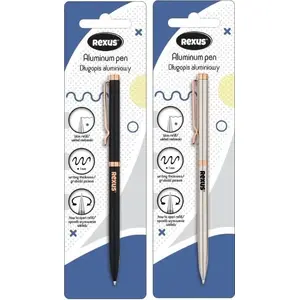 Ballpoint pen Beniamin model 418624 — aluminum body, blister pack