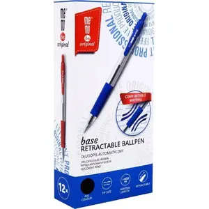 Ballpoint pen MemoBe Base automatic refillable, red ink, pack of 12