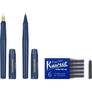 Notebook cover collaboration Moleskine x Kaweco, blue — pocket-sized planner accessory
