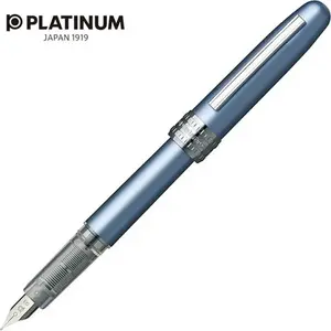 Fountain pen Platinum Plaisir Frosty Blue – metal body, blue ink color