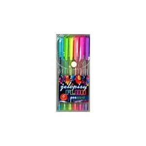 Gel pen set Polsirhurt 6 fluorescent colors (model 2012-6), premium writing pens