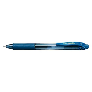 Pieskāriena klipša pildspalva No name Pentel EnerGel X — tumši zils tinti, navy korpuss