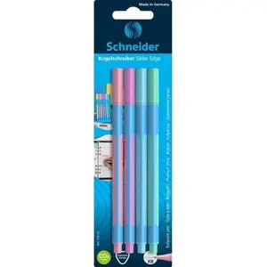 Lodīšu pildspalva Schneider Electric Slider Edge XB — 4 krāsas, izvelkama (melnā/zilā/sarkanā/zaļā)
