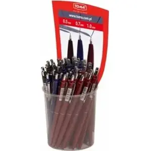 Ballpoint pen pack Toma automatic retractable, mixed colors, 30 pcs, model 417655