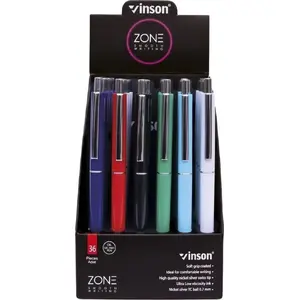 Ballpoint pen SCHEMAT Zero Z3 automatic refillable blue, pack of 36