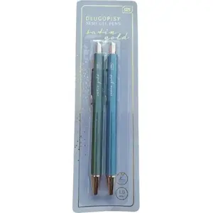 Ballpoint pen set INTERDRUK Satin Gold, 2 pieces