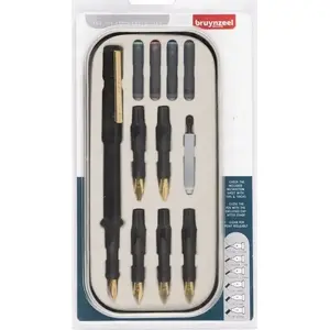 Calligraphy Set BRUYNZEEL SAKURA 14-piece — brushes and inks for lettering