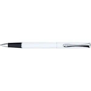 No name Traveller fountain pen, stainless steel nib, medium, 15 cm, white, 2-piece