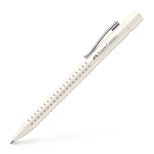 Ballpoint pen No name Faber-Castell 243908 — clip-on retractable, blue ink, medium tip, white barrel, 1 pc