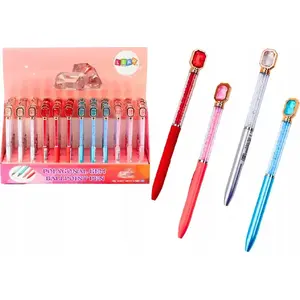Ballpoint Pen LEANToys model 19653 with blue crystal decoration, 0.7 mm refill