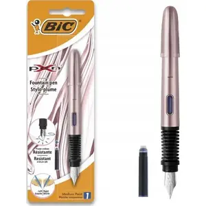 Fountain pen TEKA Pióro X-Pen Chrome Pink FP blue ink (MPN 619730)