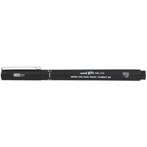 Fineliner pen uni mitsubishi pencil Uni-Ball Pin Black — round shape, black ink