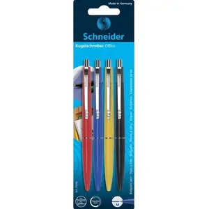 Pildspalva Schneider Electric Office SR73290, 1 mm galu, zils tinte, komplekts 4 gab., blistera iepakojumā