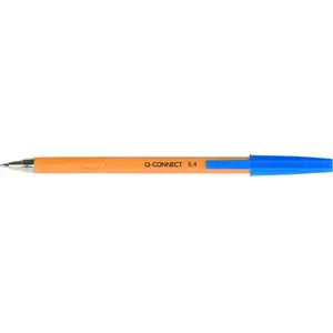 Pen Q-Connect KF14593 with replaceable 0.4 mm blue refill and lanyard (line)