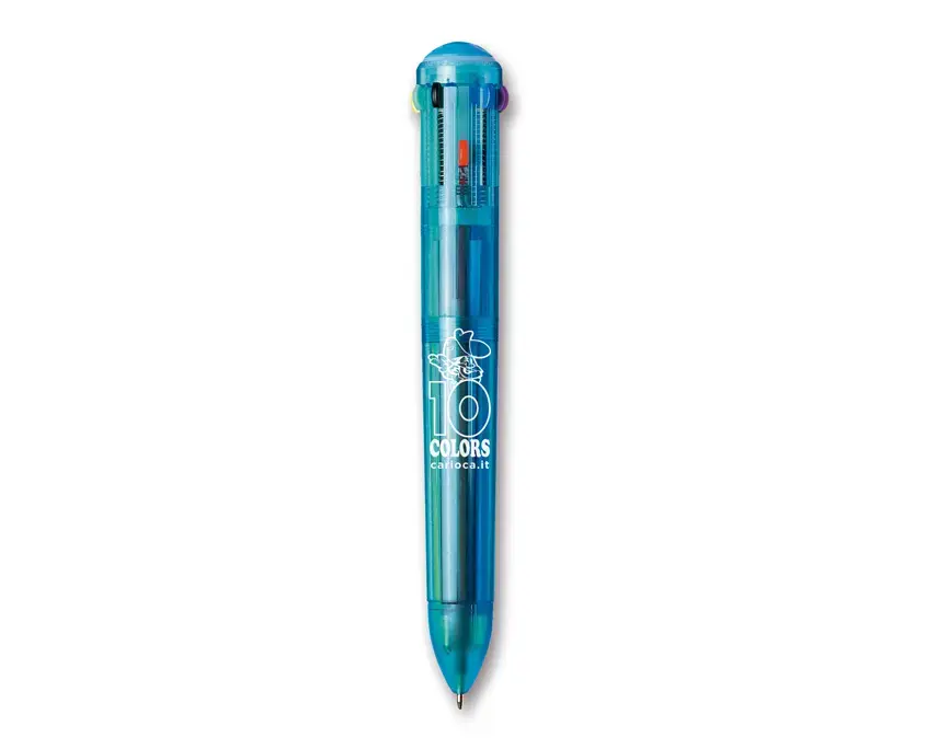 Clip-on retractable ballpoint pen Carioca 10 Colors Photo 2
