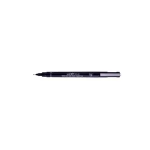 Fineliner pen trodat Uni-Ball Pin 06 — black ink, 0.6 mm tip, plastic body, 1 pc